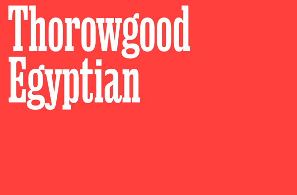Beispiel einer Thorowgood Egyptian-Schriftart #1